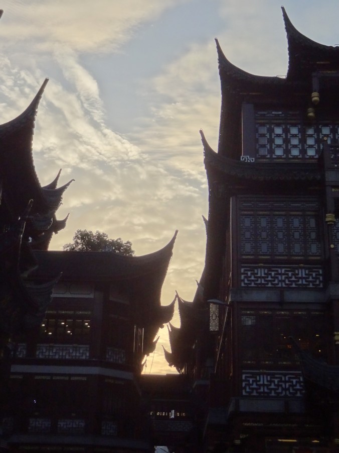 Shanghai près des maisons de thé vieille ville